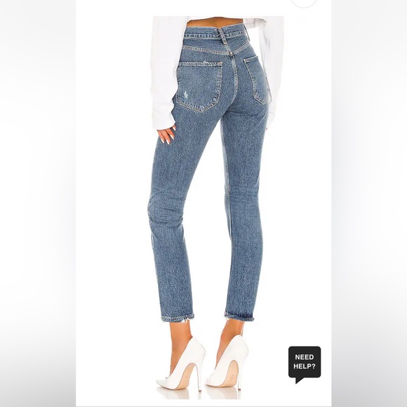 AGOLDE Riley High Rise Straight Crop in Frequency Jeans Size 25 - Picture 3 of 10